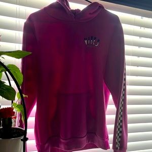 Purple hoodie with warm material, is a size medium in woman’s in great condition